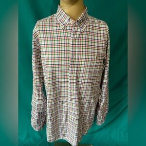 Ralph Lauren Polo Men's Colorful Checkered Casual Button Down Oxford Shirt
